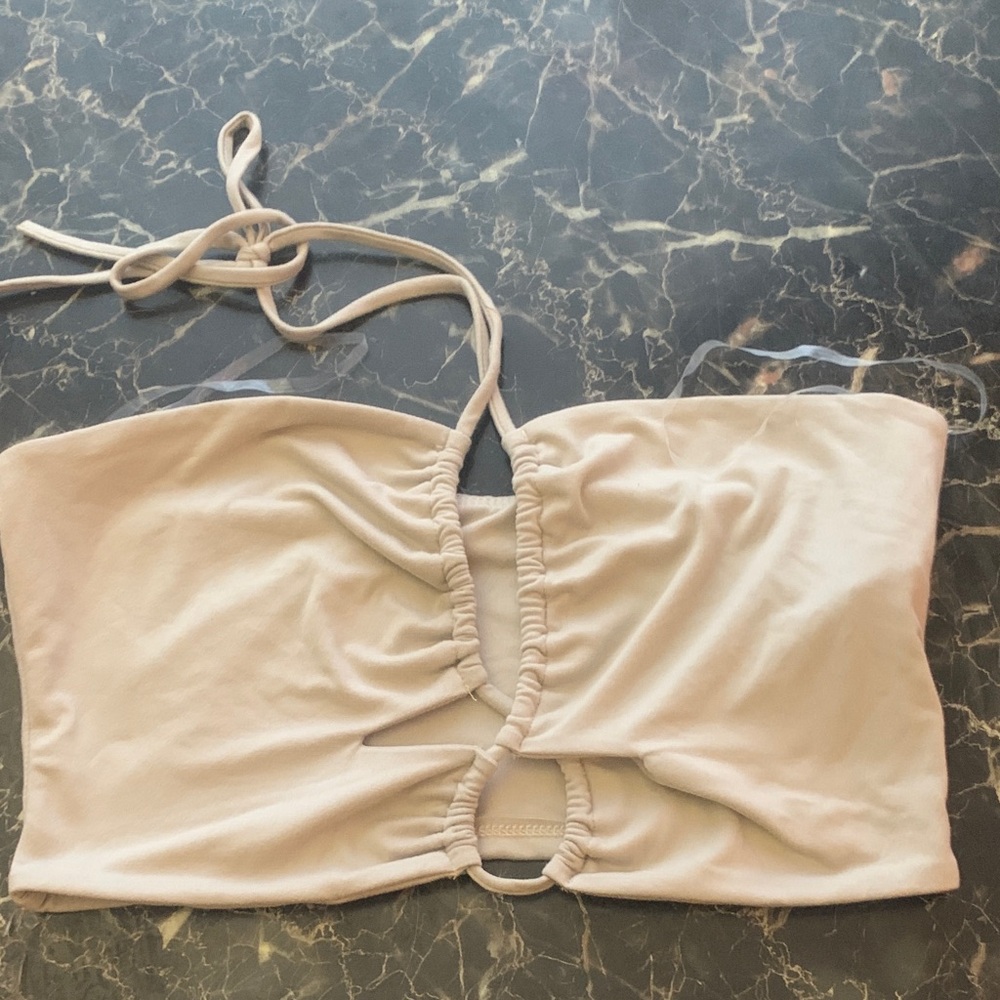 Elegant Cream Crop Top